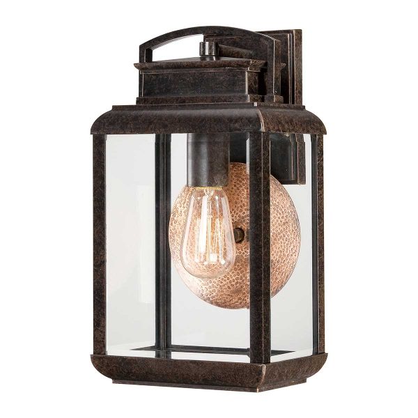 Quoizel Byron 1 light medium outdoor wall lantern in imperial bronze on white background