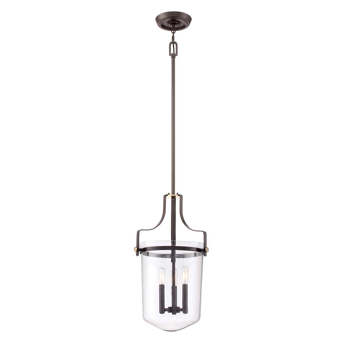 Penn Station 3 Light Western Bronze Ceiling Pendant Light