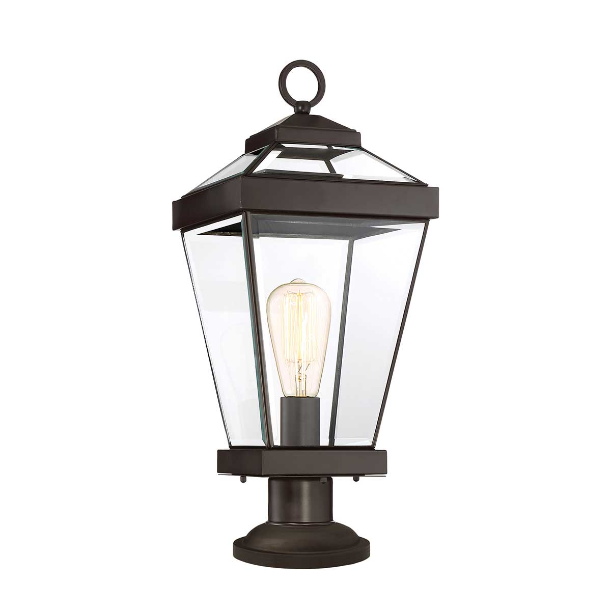 Ravine Classic Medium Pedestal Lantern In Western Bronze