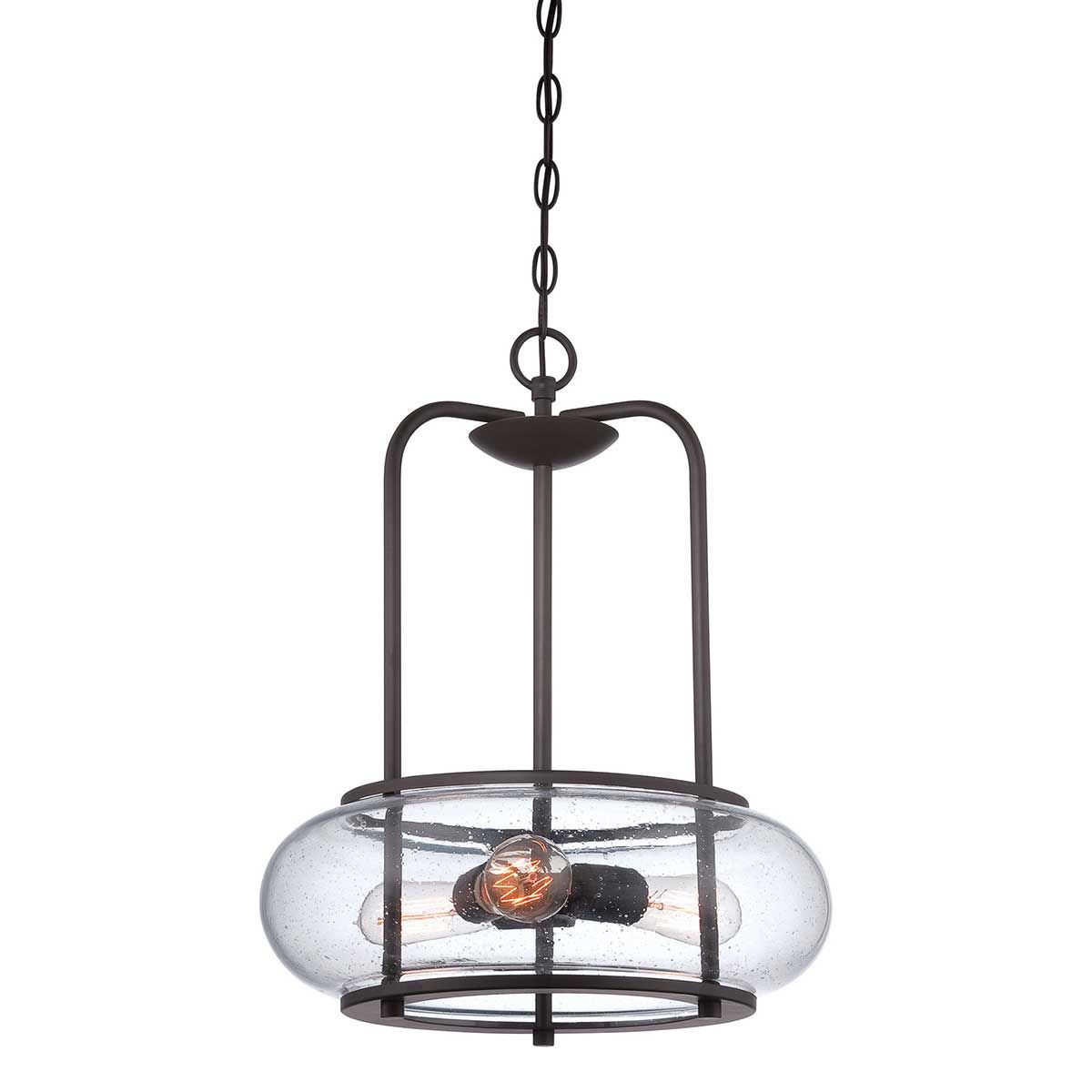 Quoizel Trilogy 3 Light Ceiling Pendant In Old Bronze Finish