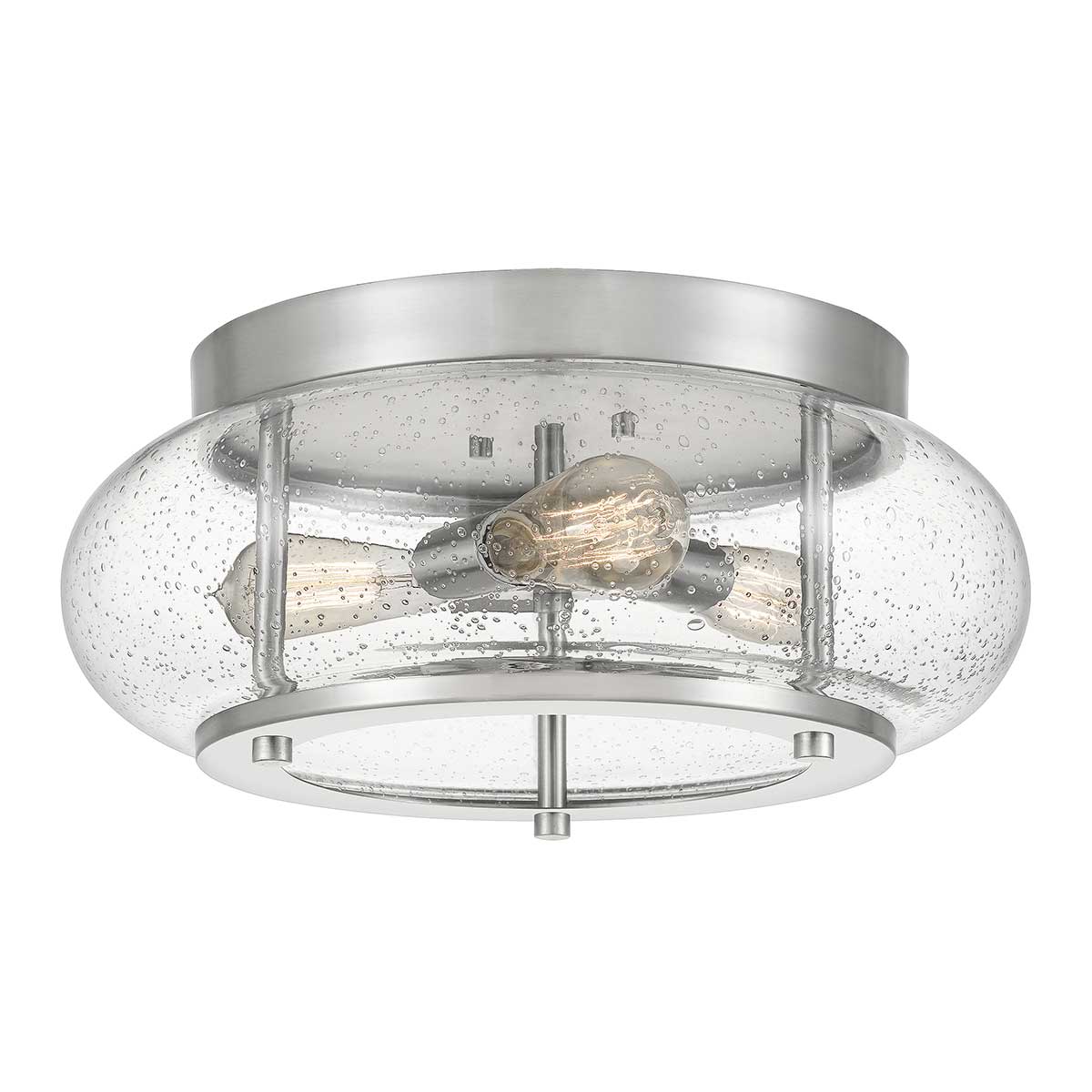 Trilogy 3 Light Flush Mount Ceiling Light In Brushed Nickel