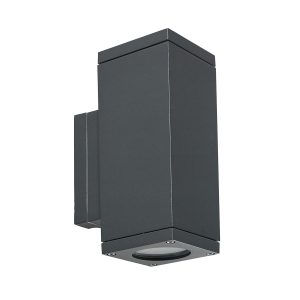 Norlys Sandvik 2 light up and down outdoor wall light in graphite on white background unlit