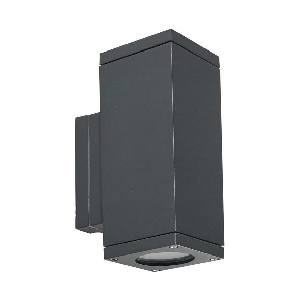 Norlys Sandvik 2 light up and down outdoor wall light in graphite on white background unlit