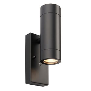 Palin stainless steel outdoor wall dusk till dawn up and down light in black main image