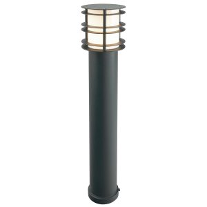 Norlys Stockholm large bollard light in black galvanised steel on white background