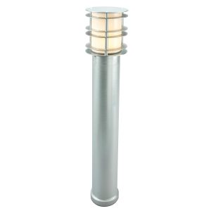 Norlys Stockholm large bollard light in galvanised steel on white background