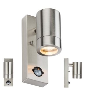 304 stainless steel outdoor wall down PIR sensor light manual override facility