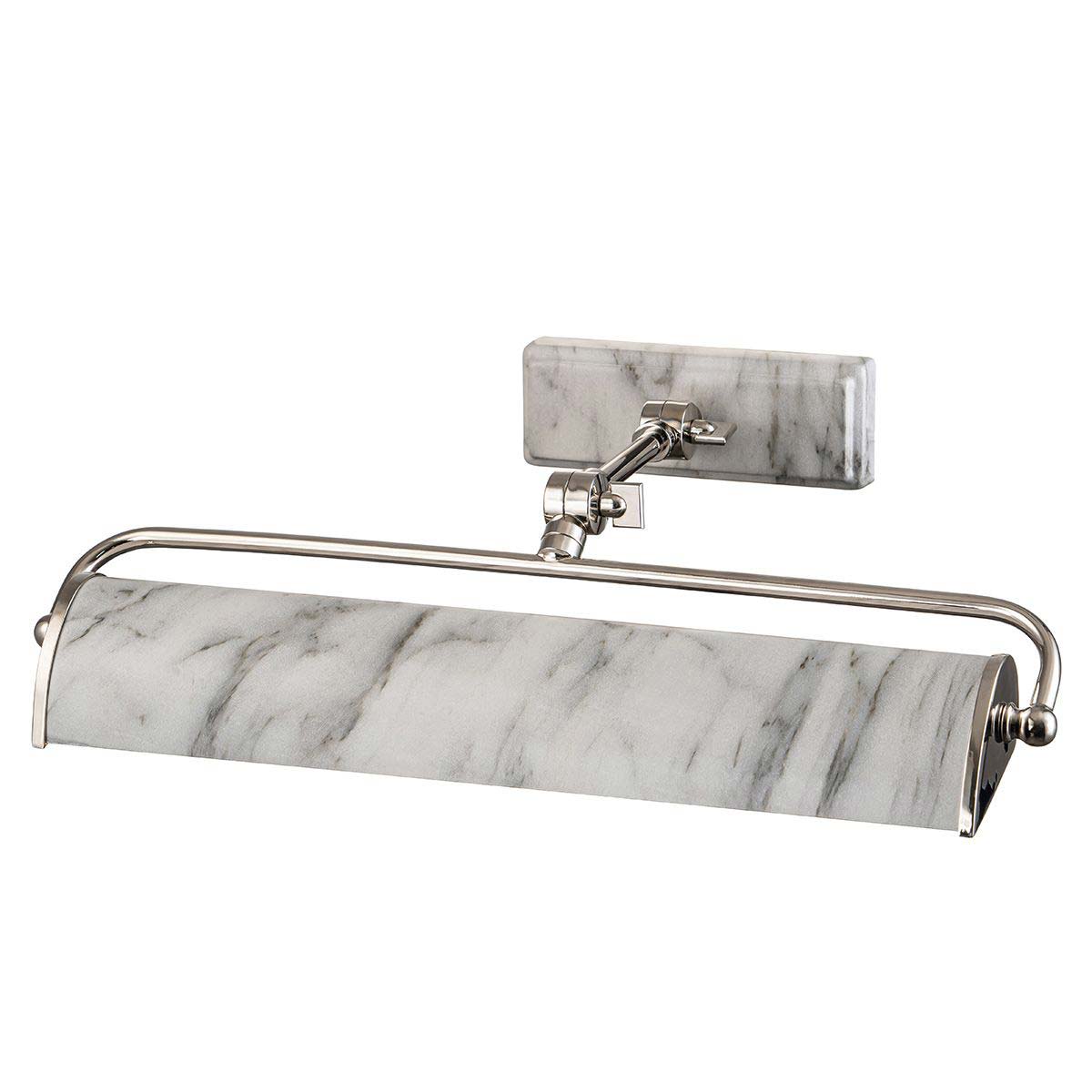 Winchfield 2 Light Medium Picture Light Polished Nickel / White Marble