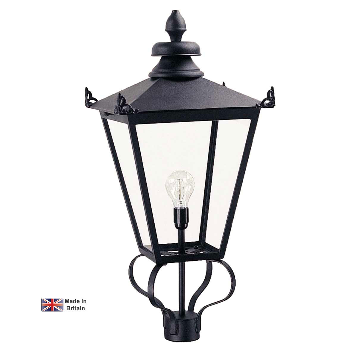 Wilmslow Victorian Lamp Post Lantern Head Only Black