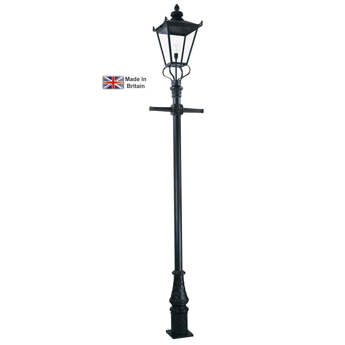 Elstead Wilmslow 1 Light Victorian Outdoor Lamp Post Black