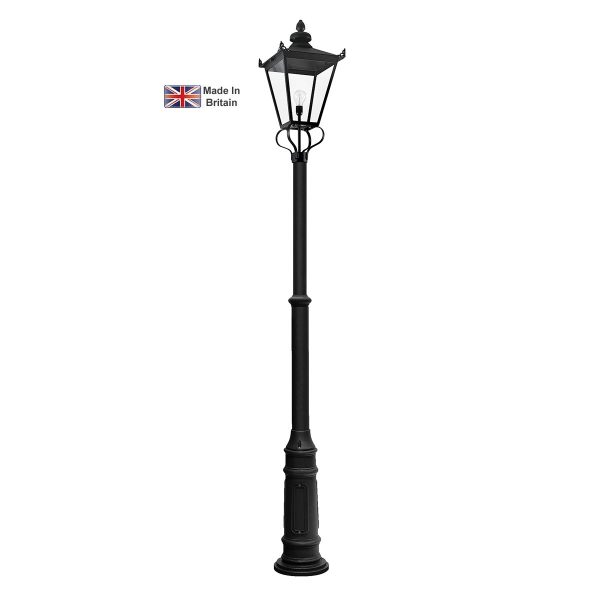 Elstead Wilmslow Victorian outdoor lamp post lantern on white background